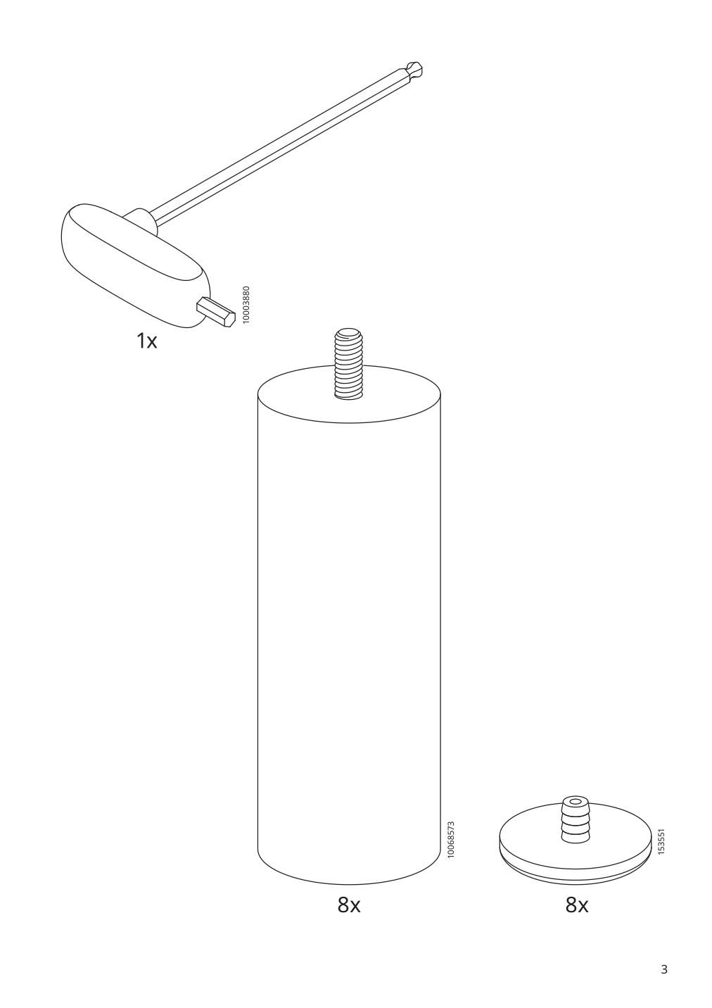 Assembly instructions for IKEA Paerup frame 3 seat sofa w chaise | Page 3 - IKEA PÄRUP sofa with chaise 295.142.97