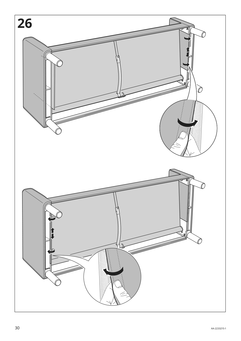 Assembly instructions for IKEA Paerup frame 3 seat sofa w chaise | Page 30 - IKEA PÄRUP sofa with chaise 295.142.97