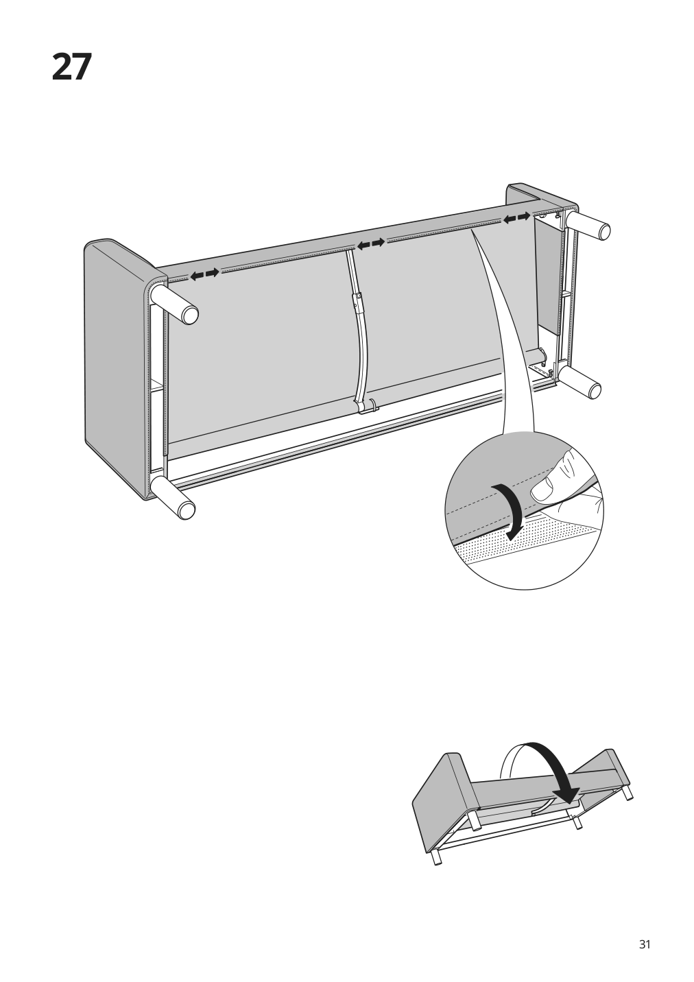 Assembly instructions for IKEA Paerup frame 3 seat sofa w chaise | Page 31 - IKEA PÄRUP sofa with chaise 893.898.27