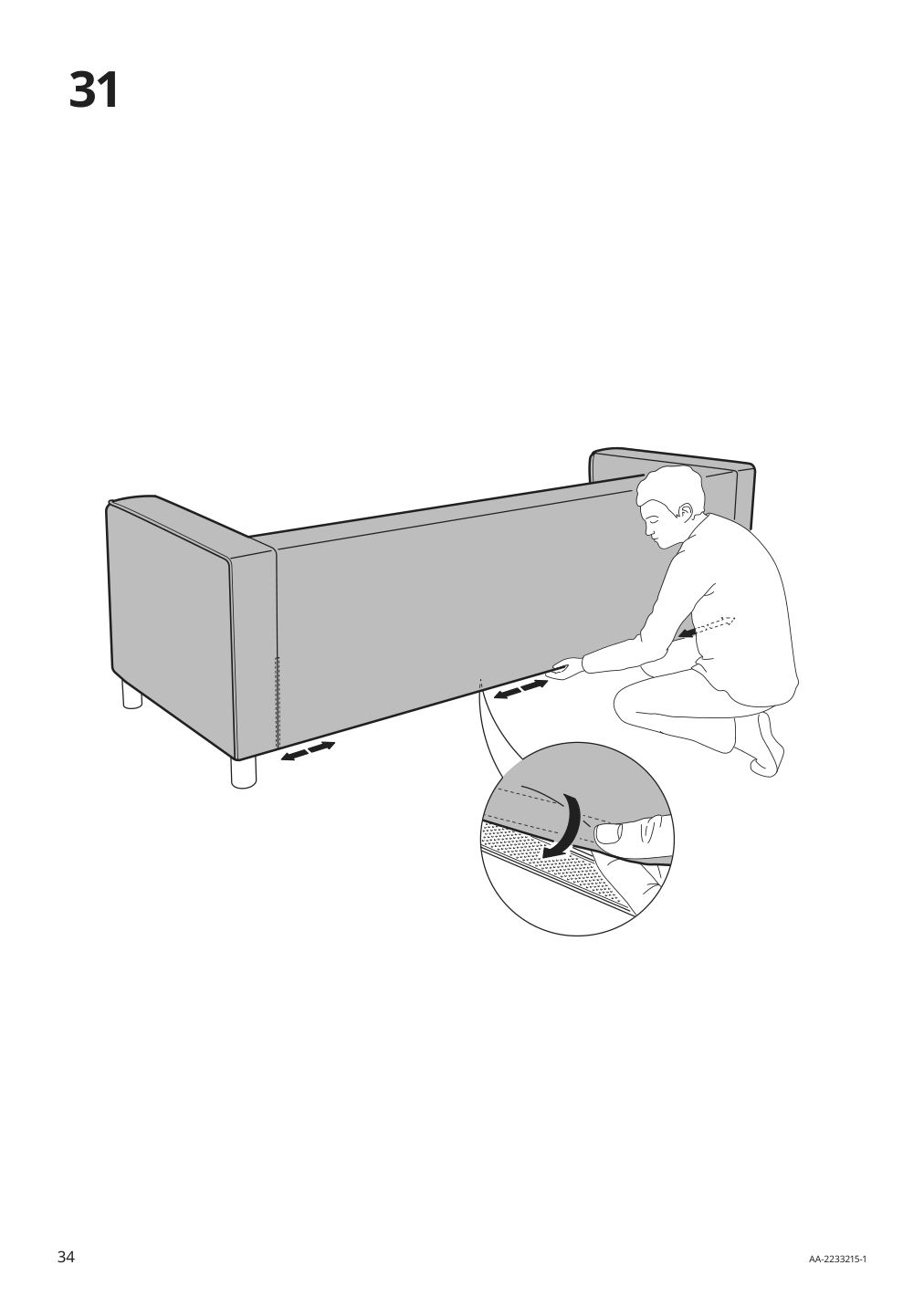 Assembly instructions for IKEA Paerup frame 3 seat sofa w chaise | Page 34 - IKEA PÄRUP sofa with chaise 893.898.27