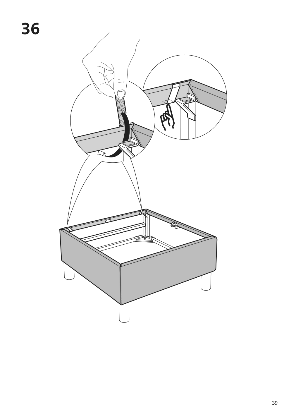 Assembly instructions for IKEA Paerup frame 3 seat sofa w chaise | Page 39 - IKEA PÄRUP sofa with chaise 295.142.97