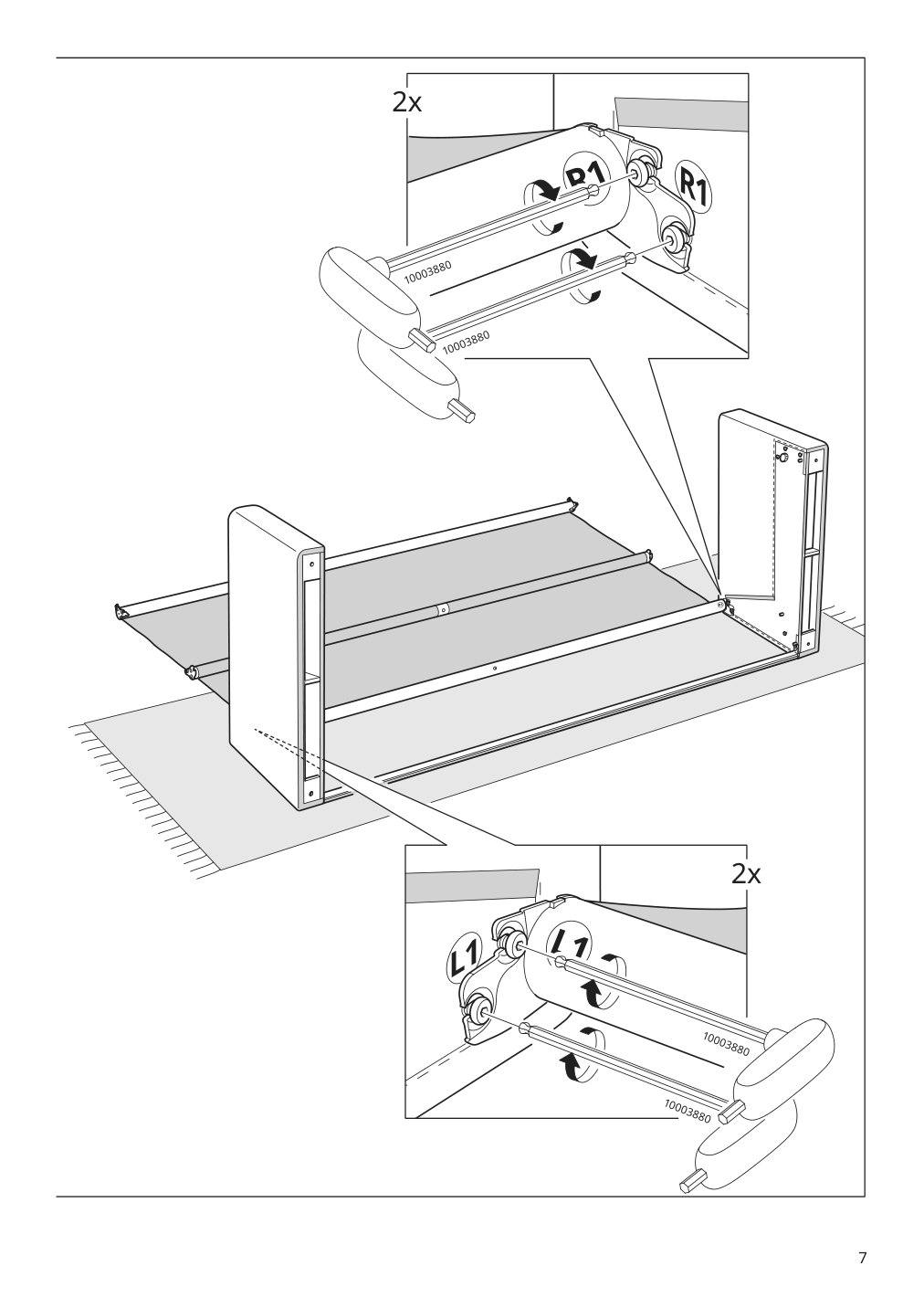 Assembly instructions for IKEA Paerup frame 3 seat sofa w chaise | Page 7 - IKEA PÄRUP sofa with chaise 295.142.97