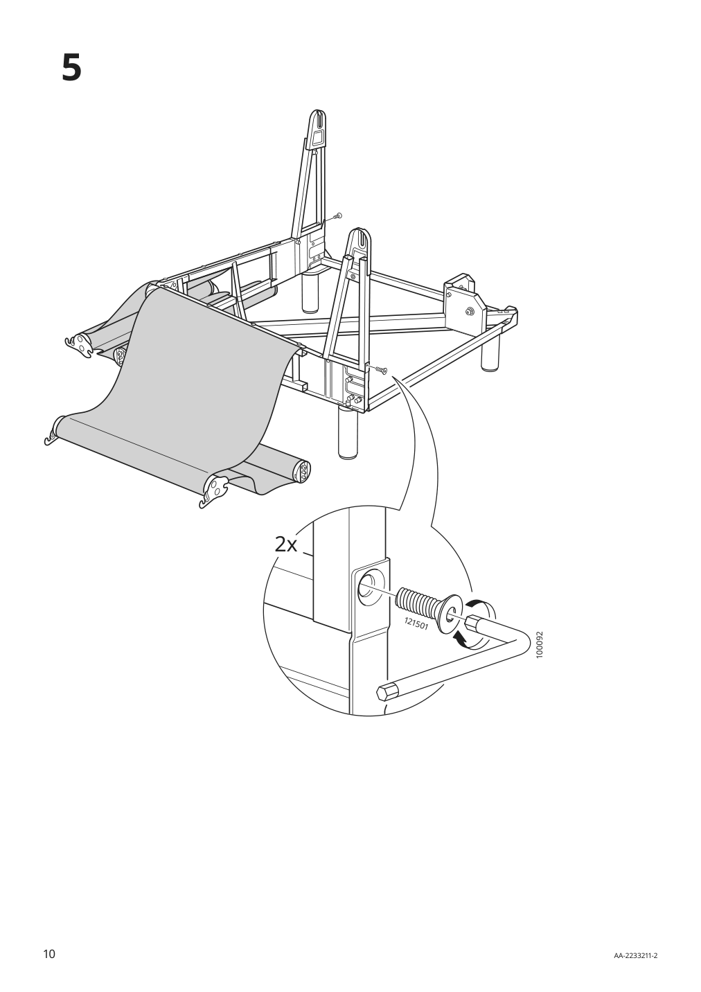 Assembly instructions for IKEA Paerup frame for corner sectional 4 seat | Page 10 - IKEA PÄRUP sectional, 4-seat corner 293.893.97