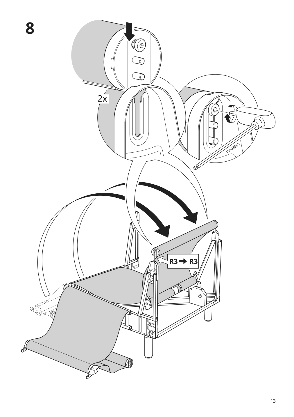 Assembly instructions for IKEA Paerup frame for corner sectional 4 seat | Page 13 - IKEA PÄRUP sectional, 4-seat corner 293.893.97