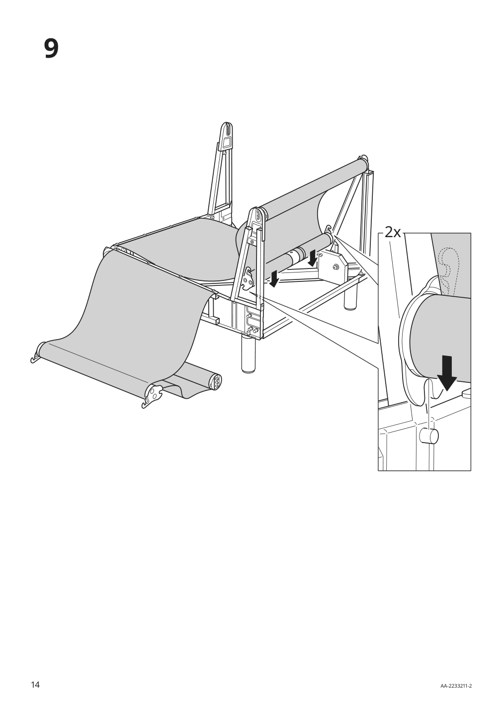 Assembly instructions for IKEA Paerup frame for corner sectional 4 seat | Page 14 - IKEA PÄRUP sectional, 4-seat corner 293.893.97