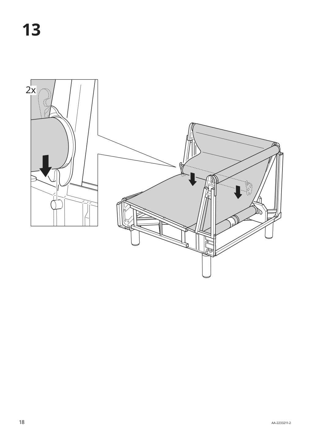 Assembly instructions for IKEA Paerup frame for corner sectional 4 seat | Page 18 - IKEA PÄRUP sectional, 4-seat corner 293.893.97