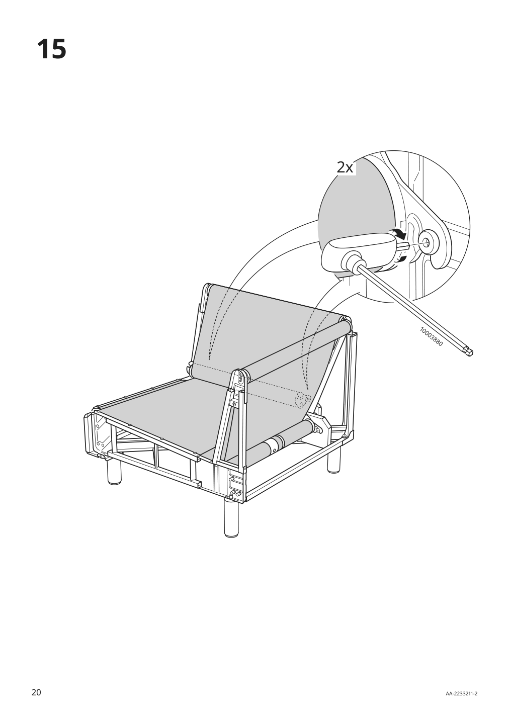 Assembly instructions for IKEA Paerup frame for corner sectional 4 seat | Page 20 - IKEA PÄRUP sectional, 4-seat corner 293.893.97