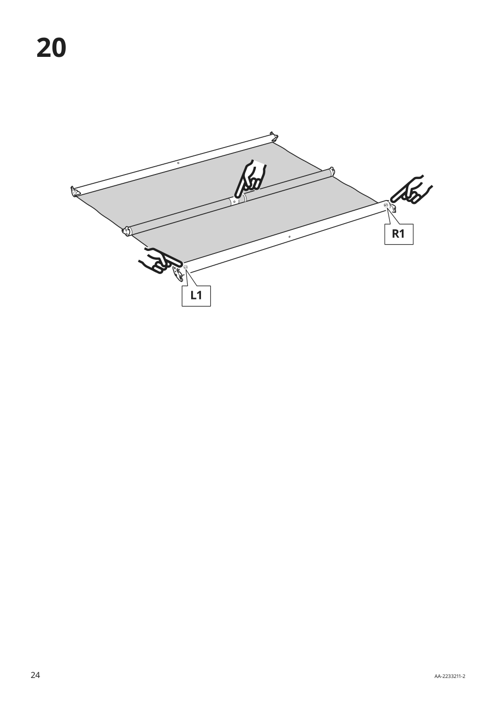 Assembly instructions for IKEA Paerup frame for corner sectional 4 seat | Page 24 - IKEA PÄRUP sectional, 4-seat corner 293.893.97