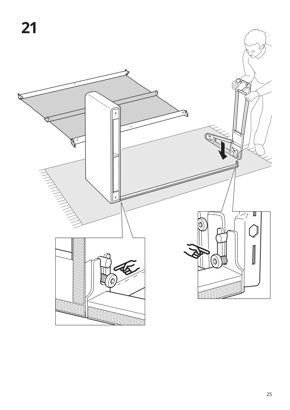 Assembly instructions for IKEA Paerup frame for corner sectional 4 seat | Page 25 - IKEA PÄRUP sectional, 4-seat corner 293.893.97