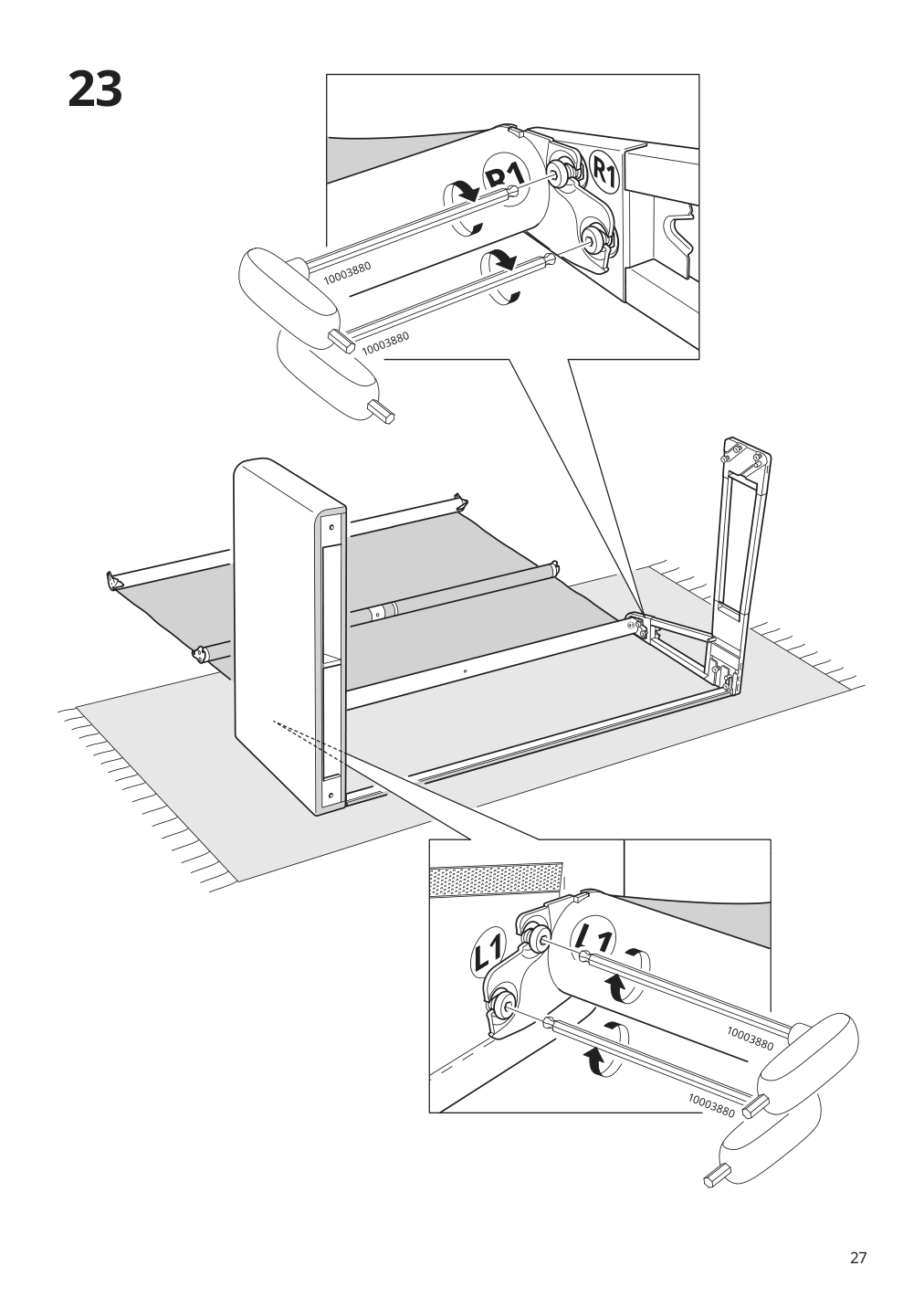 Assembly instructions for IKEA Paerup frame for corner sectional 4 seat | Page 27 - IKEA PÄRUP sectional, 4-seat corner 293.893.97