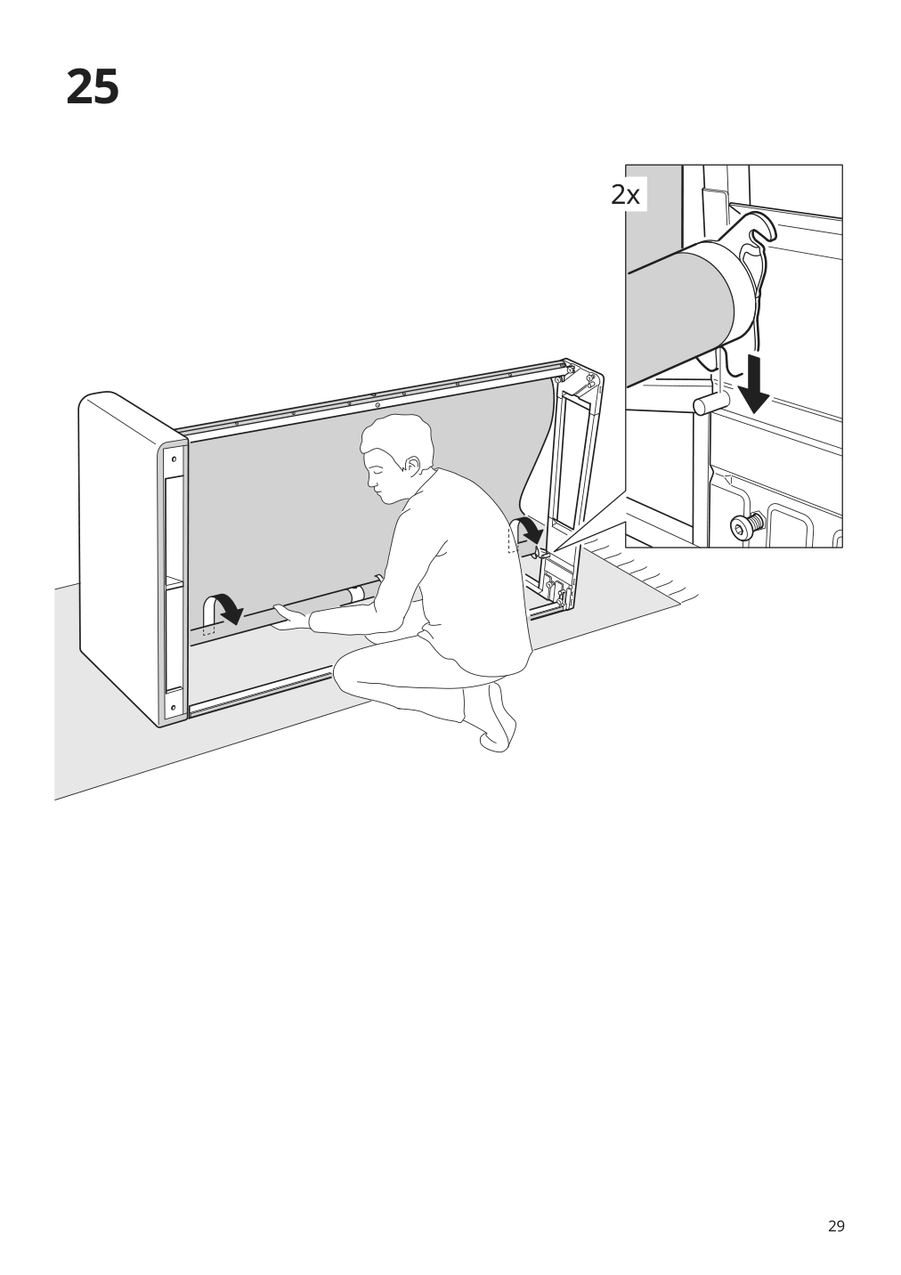 Assembly instructions for IKEA Paerup frame for corner sectional 4 seat | Page 29 - IKEA PÄRUP sectional, 4-seat corner 293.893.97