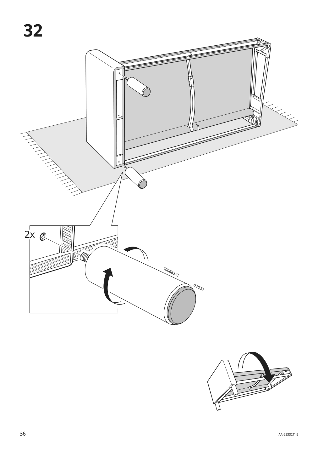 Assembly instructions for IKEA Paerup frame for corner sectional 4 seat | Page 36 - IKEA PÄRUP sectional, 4-seat corner 293.893.97