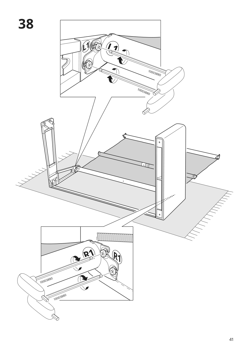 Assembly instructions for IKEA Paerup frame for corner sectional 4 seat | Page 41 - IKEA PÄRUP sectional, 4-seat corner 293.893.97