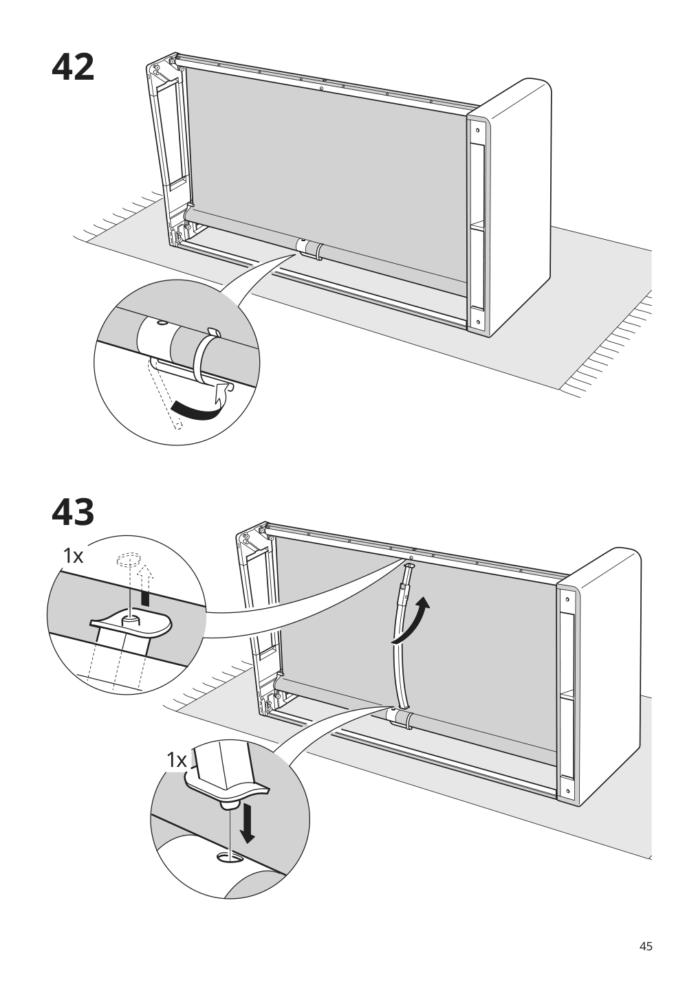 Assembly instructions for IKEA Paerup frame for corner sectional 4 seat | Page 45 - IKEA PÄRUP sectional, 4-seat corner 293.893.97