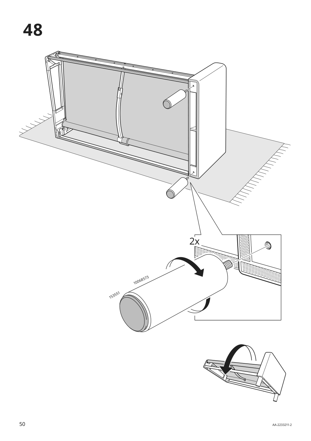 Assembly instructions for IKEA Paerup frame for corner sectional 4 seat | Page 50 - IKEA PÄRUP sectional, 4-seat corner 293.893.97