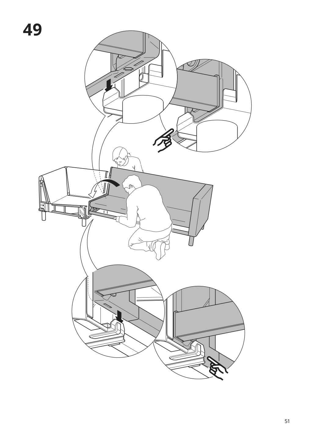 Assembly instructions for IKEA Paerup frame for corner sectional 4 seat | Page 51 - IKEA PÄRUP sectional, 4-seat corner 293.893.97