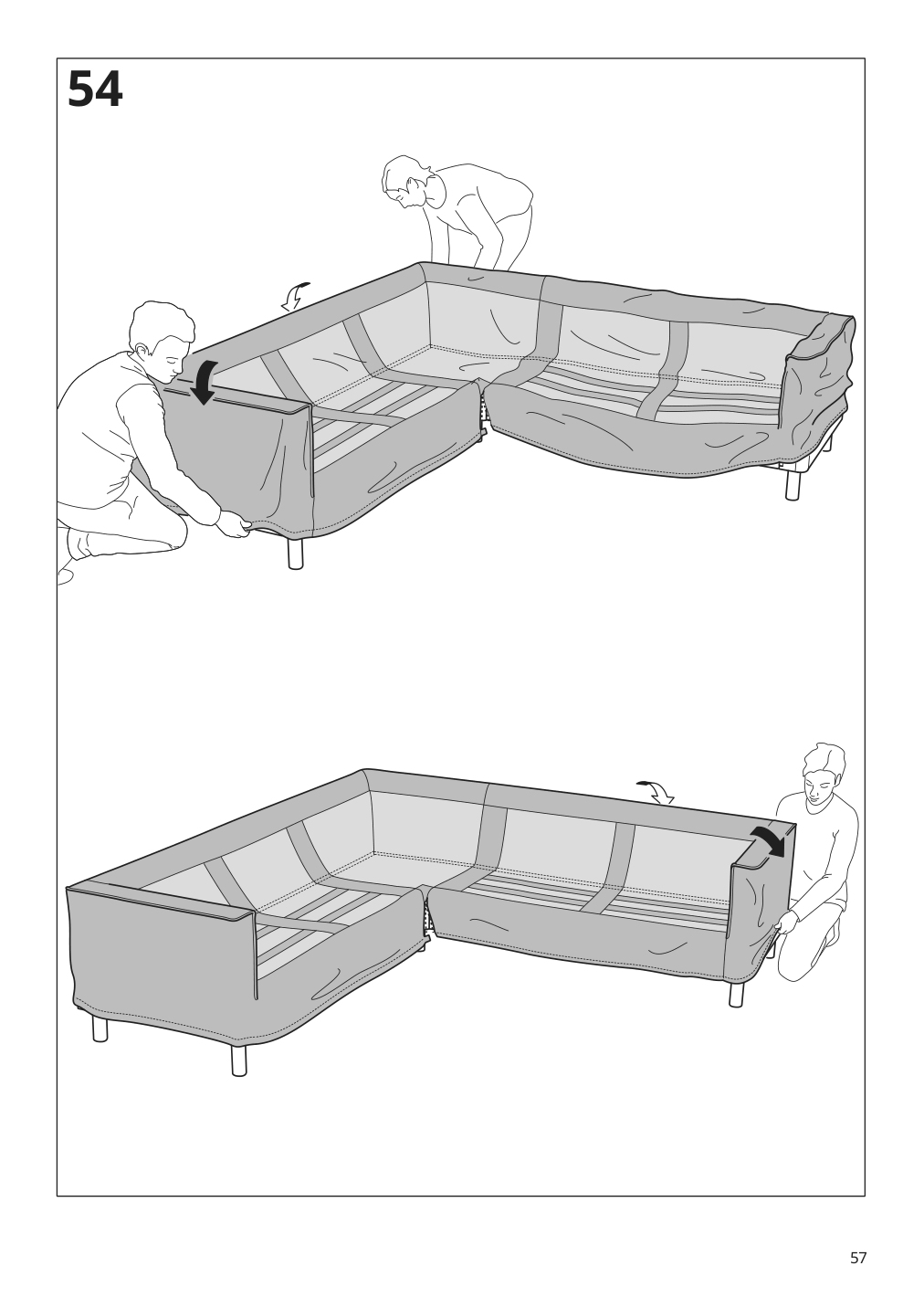 Assembly instructions for IKEA Paerup frame for corner sectional 4 seat | Page 57 - IKEA PÄRUP sectional, 4-seat corner 293.893.97