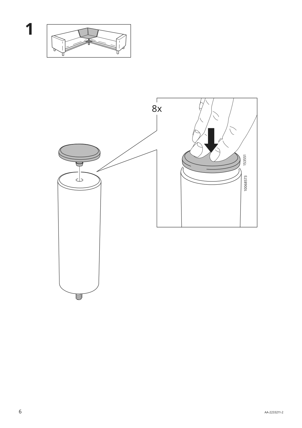 Assembly instructions for IKEA Paerup frame for corner sectional 4 seat | Page 6 - IKEA PÄRUP sectional, 4-seat corner 293.893.97