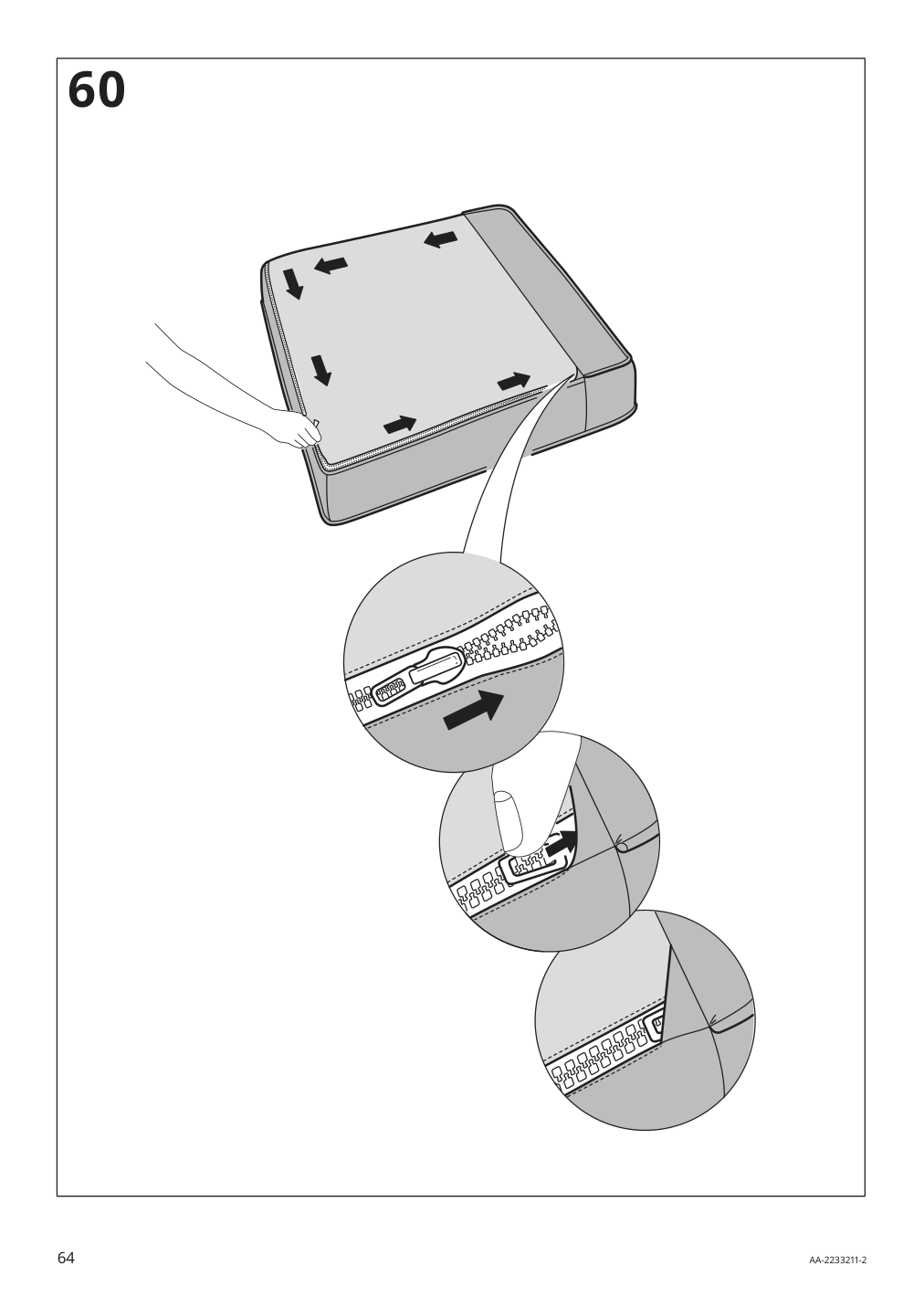 Assembly instructions for IKEA Paerup frame for corner sectional 4 seat | Page 64 - IKEA PÄRUP sectional, 4-seat corner 293.893.97