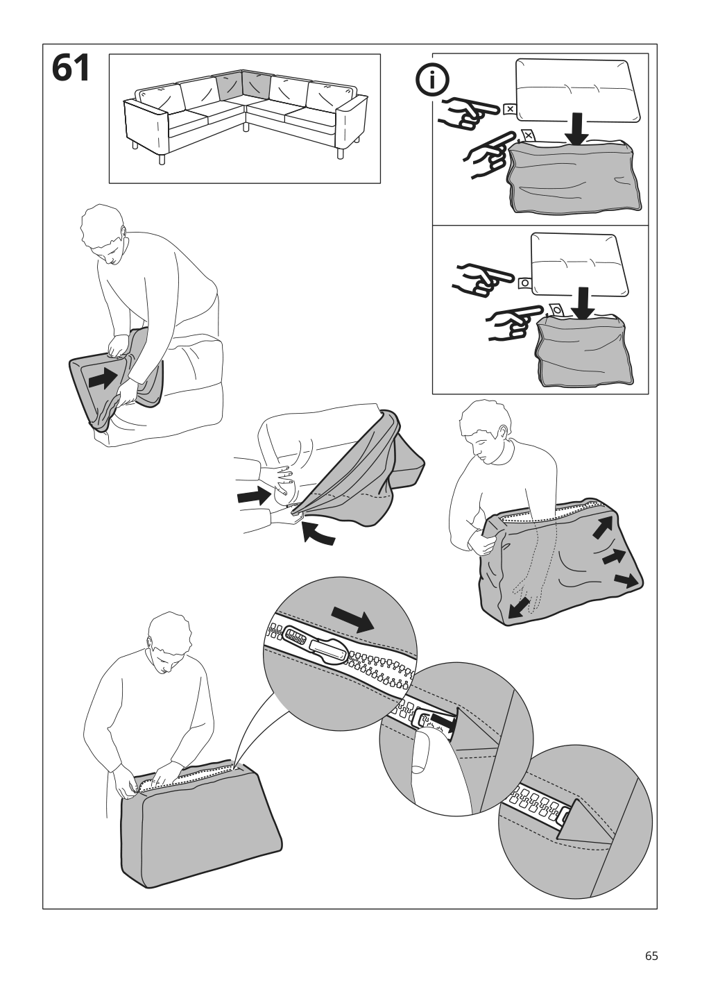 Assembly instructions for IKEA Paerup frame for corner sectional 4 seat | Page 65 - IKEA PÄRUP sectional, 4-seat corner 293.893.97