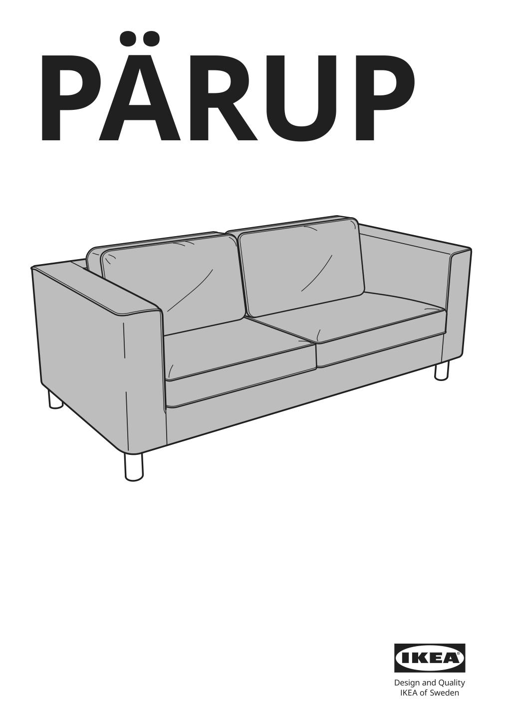 Assembly instructions for IKEA Paerup sofa frame | Page 1 - IKEA PÄRUP sofa 393.894.67