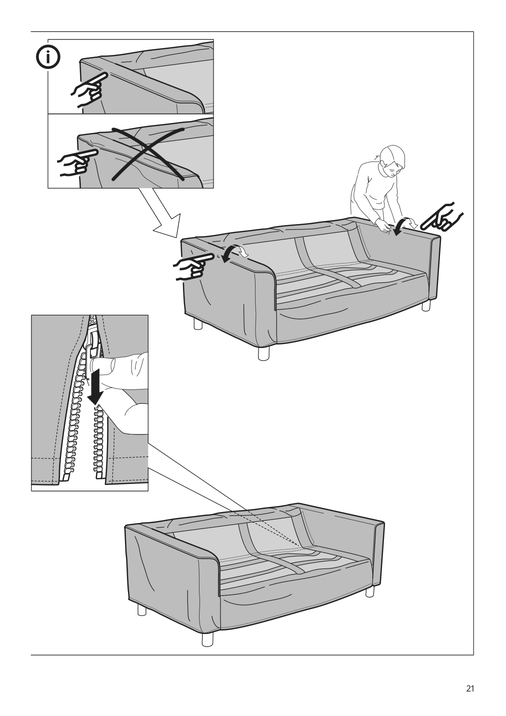 Assembly instructions for IKEA Paerup sofa frame | Page 21 - IKEA PÄRUP sofa 393.894.67