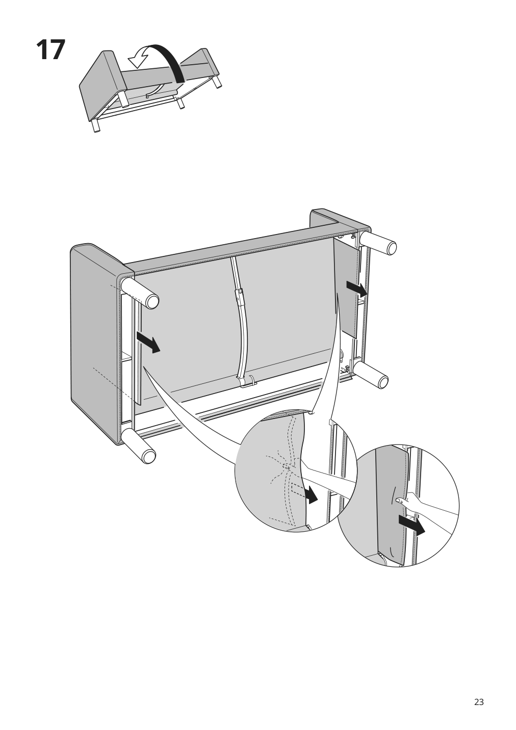 Assembly instructions for IKEA Paerup sofa frame | Page 23 - IKEA PÄRUP sofa 393.894.67