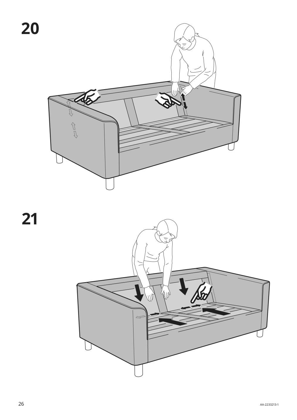 Assembly instructions for IKEA Paerup sofa frame | Page 26 - IKEA PÄRUP sofa 393.894.67