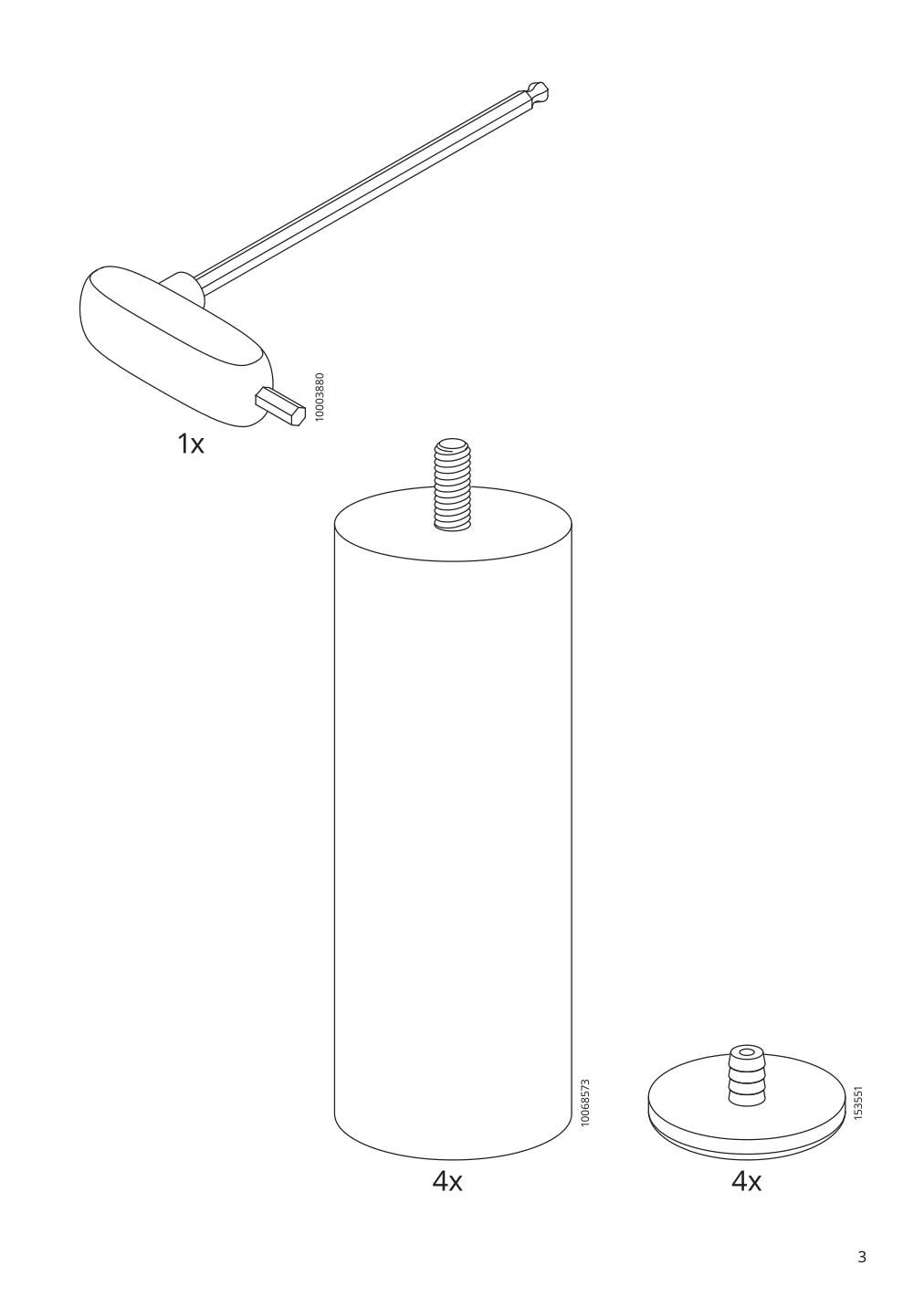 Assembly instructions for IKEA Paerup sofa frame | Page 3 - IKEA PÄRUP sofa 393.894.67