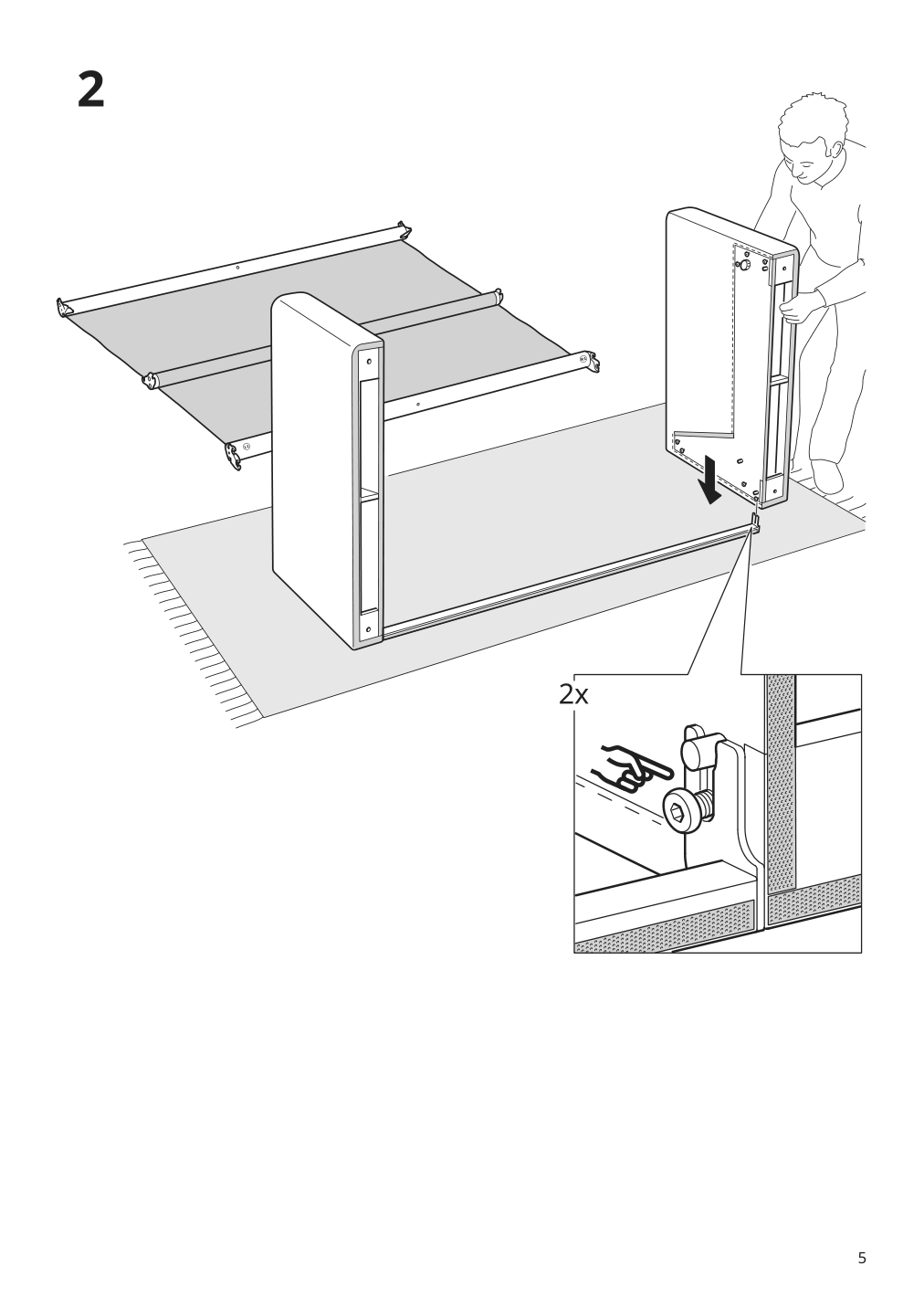 Assembly instructions for IKEA Paerup sofa frame | Page 5 - IKEA PÄRUP sofa 393.894.67