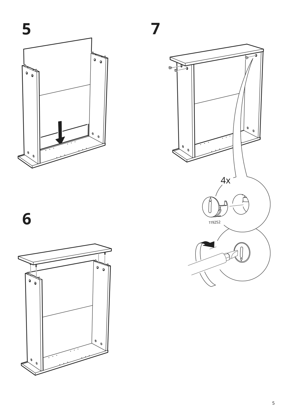 Assembly instructions for IKEA Pahl add on unit white | Page 5 - IKEA PÅHL desk with add-on unit 495.290.52