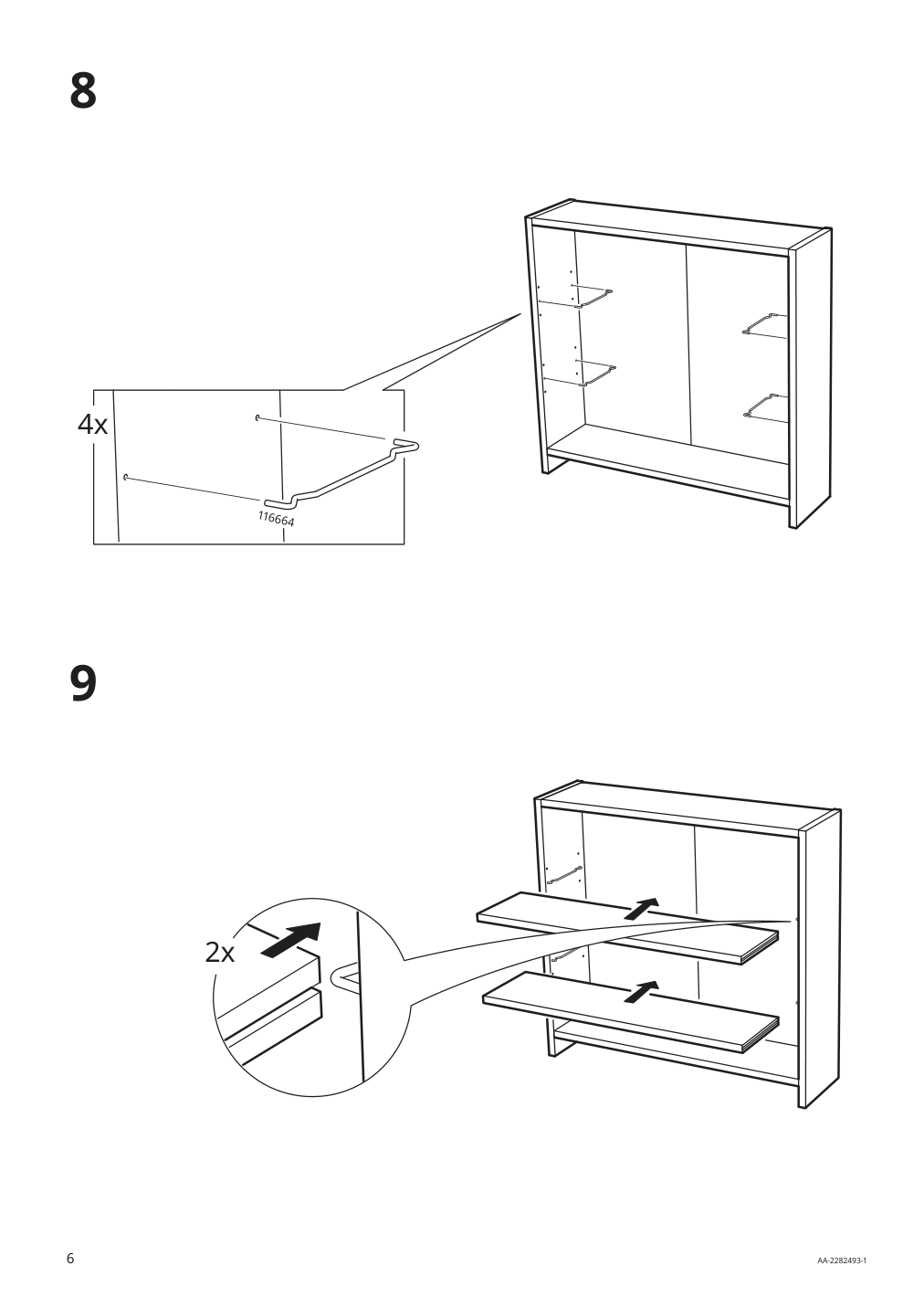 Assembly instructions for IKEA Pahl add on unit white | Page 6 - IKEA PÅHL desk with add-on unit 495.290.52