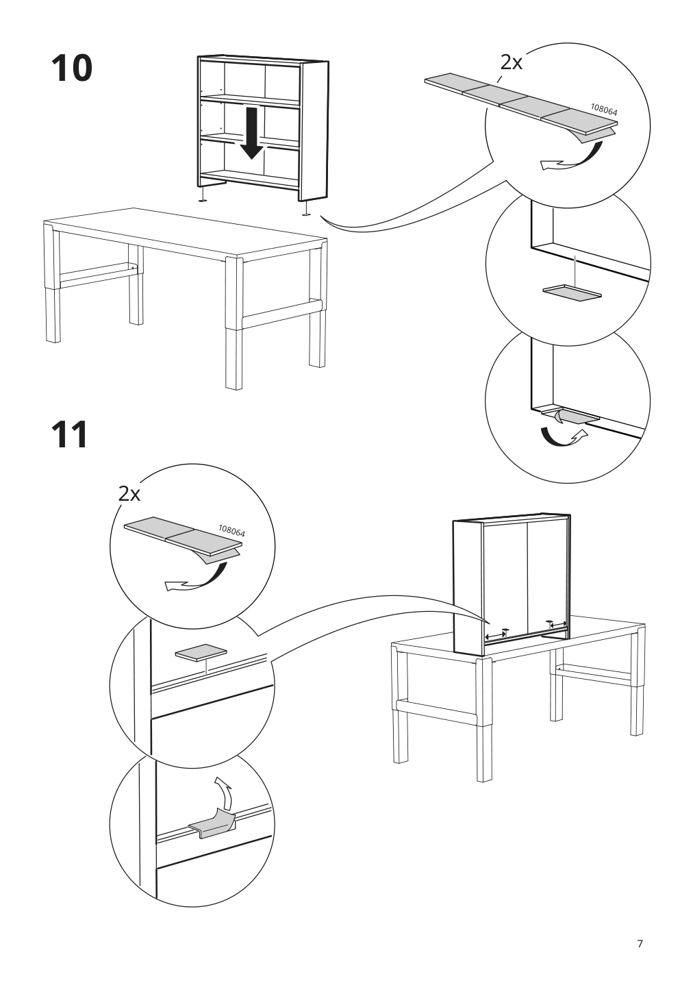 Assembly instructions for IKEA Pahl add on unit white | Page 7 - IKEA PÅHL desk with add-on unit 495.290.52