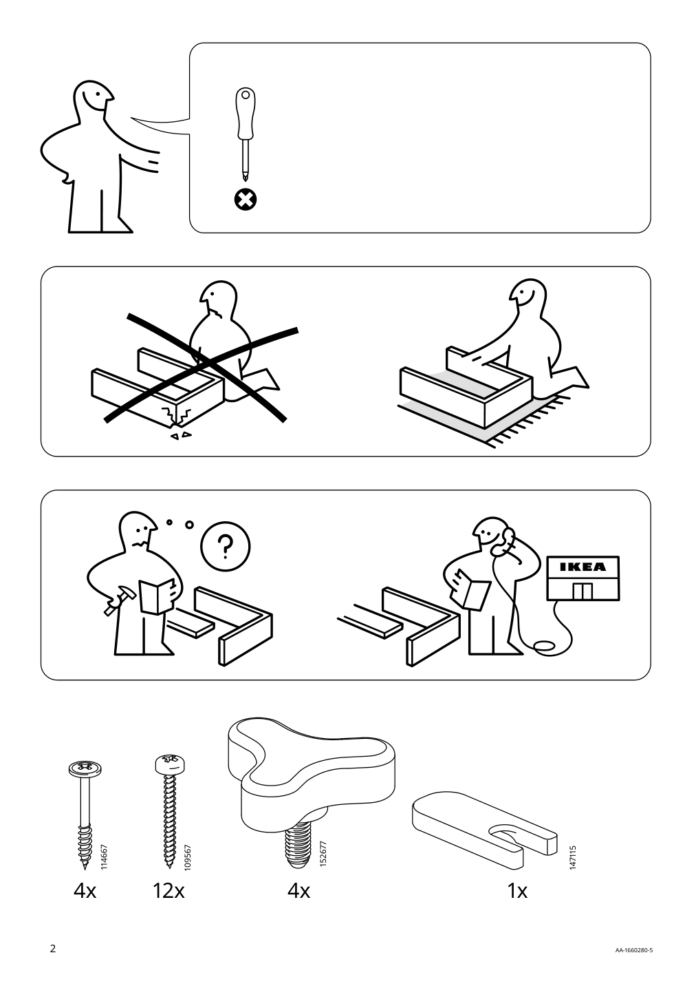 Assembly instructions for IKEA Pahl underframe for table top white | Page 2 - IKEA PÅHL desk 491.289.45