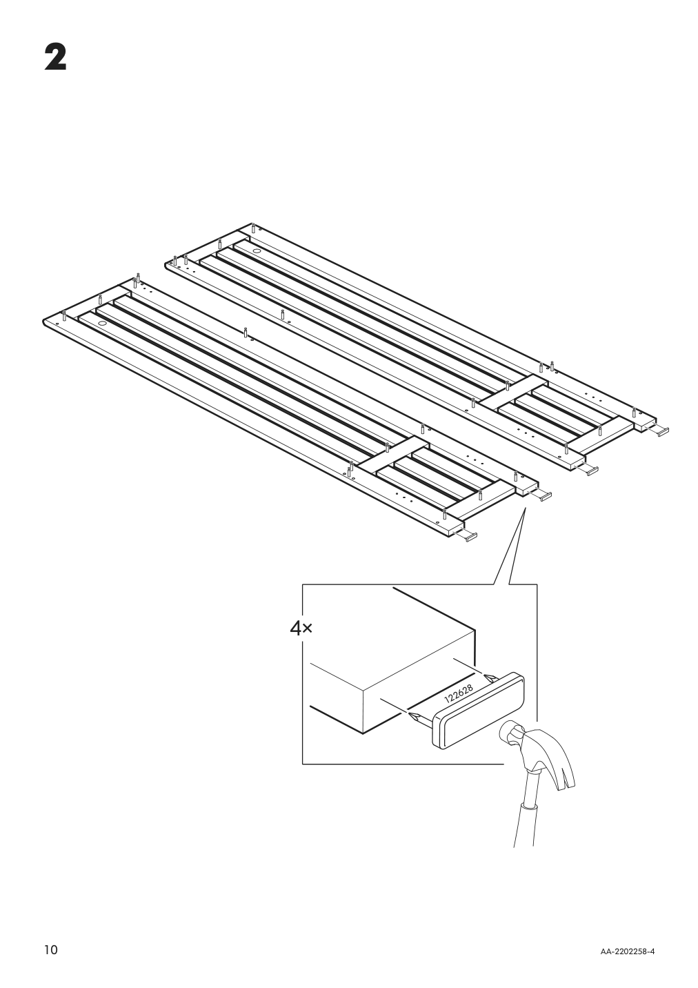Assembly instructions for IKEA Panget coat rack with shoe storage unit white | Page 10 - IKEA PANGET coat rack with shoe storage unit 204.741.73