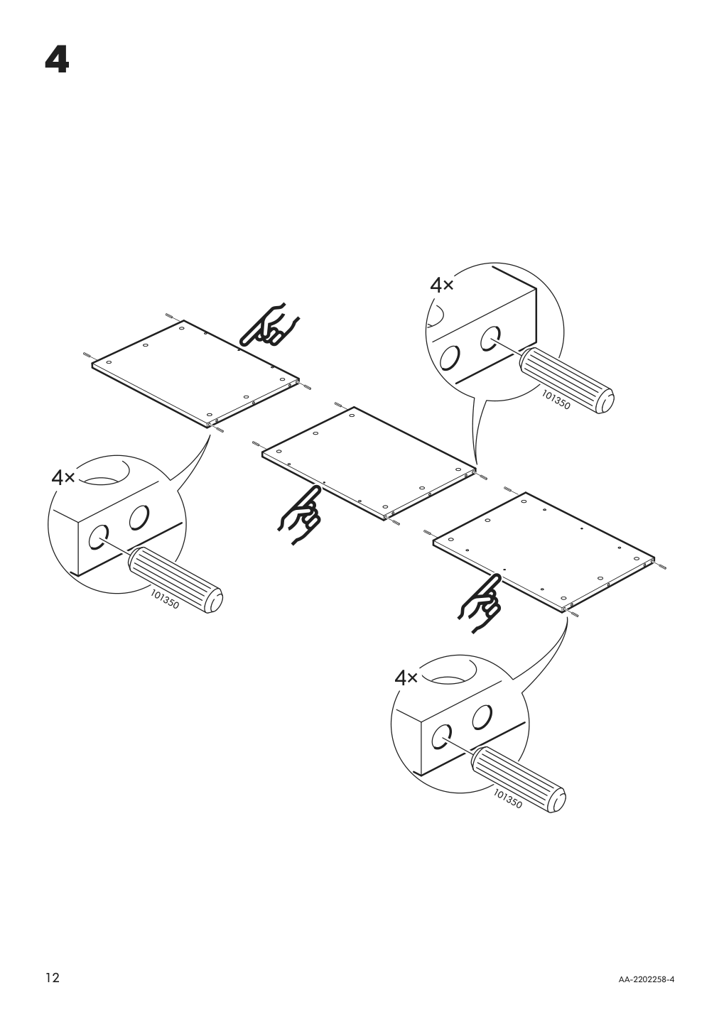 Assembly instructions for IKEA Panget coat rack with shoe storage unit white | Page 12 - IKEA PANGET coat rack with shoe storage unit 204.741.73