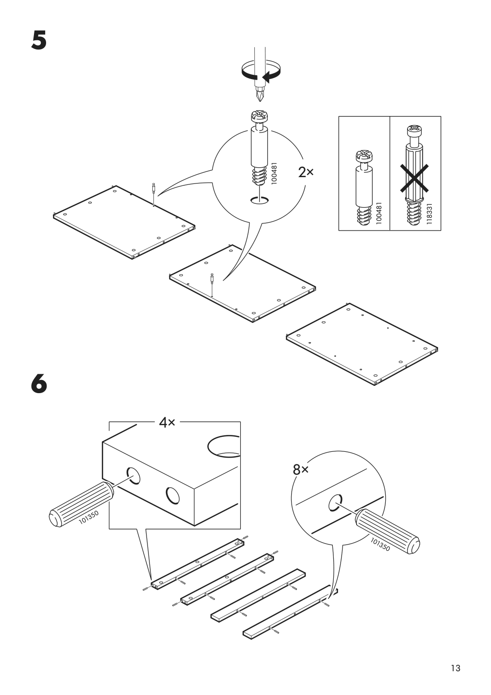 Assembly instructions for IKEA Panget coat rack with shoe storage unit white | Page 13 - IKEA PANGET coat rack with shoe storage unit 204.741.73