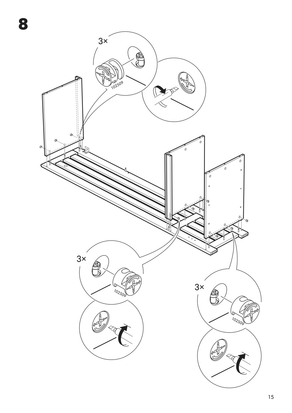 Assembly instructions for IKEA Panget coat rack with shoe storage unit white | Page 15 - IKEA PANGET coat rack with shoe storage unit 204.741.73