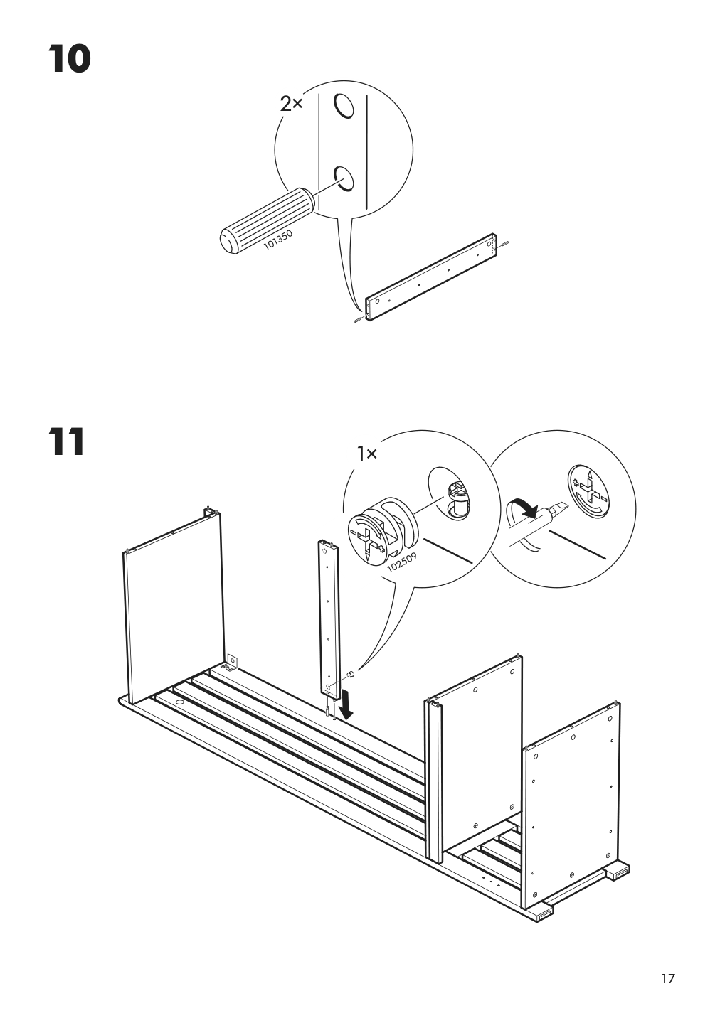Assembly instructions for IKEA Panget coat rack with shoe storage unit white | Page 17 - IKEA PANGET coat rack with shoe storage unit 204.741.73