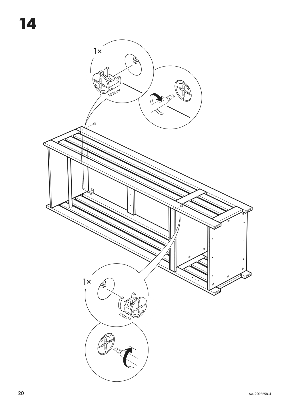 Assembly instructions for IKEA Panget coat rack with shoe storage unit white | Page 20 - IKEA PANGET coat rack with shoe storage unit 204.741.73