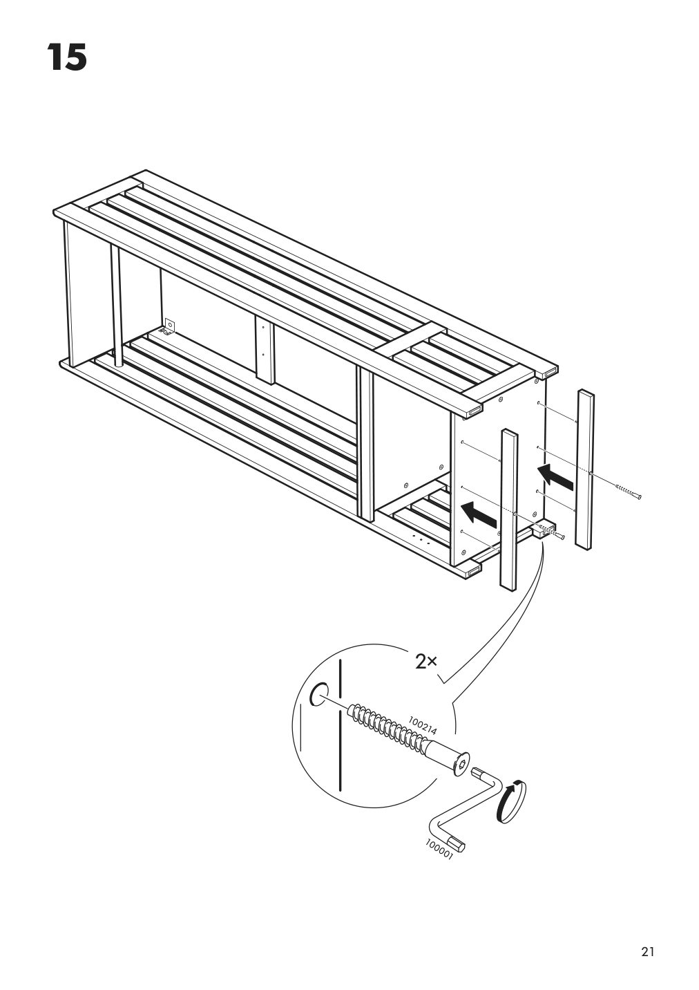 Assembly instructions for IKEA Panget coat rack with shoe storage unit white | Page 21 - IKEA PANGET coat rack with shoe storage unit 204.741.73