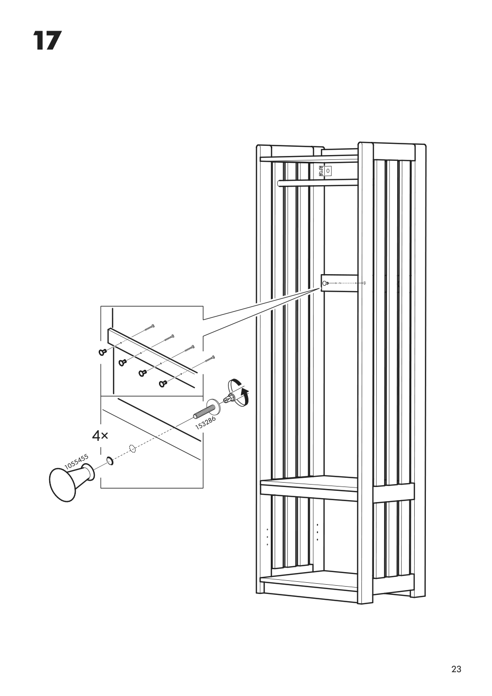 Assembly instructions for IKEA Panget coat rack with shoe storage unit white | Page 23 - IKEA PANGET coat rack with shoe storage unit 204.741.73