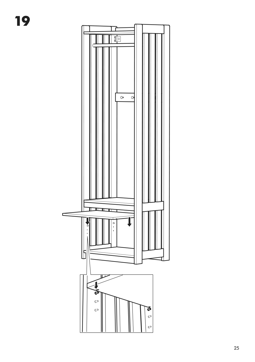 Assembly instructions for IKEA Panget coat rack with shoe storage unit white | Page 25 - IKEA PANGET coat rack with shoe storage unit 204.741.73
