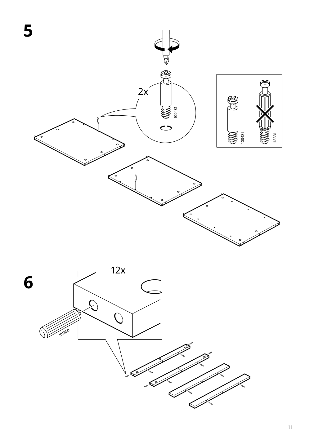 Assembly instructions for IKEA Panget coat rack with shoe storage unit white | Page 11 - IKEA PANGET coat rack with shoe storage unit 204.741.73