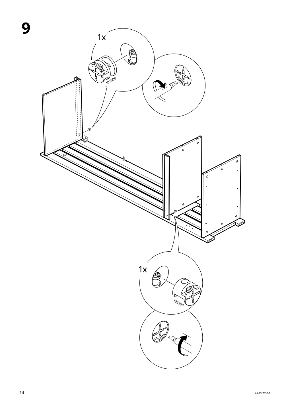 Assembly instructions for IKEA Panget coat rack with shoe storage unit white | Page 14 - IKEA PANGET coat rack with shoe storage unit 204.741.73