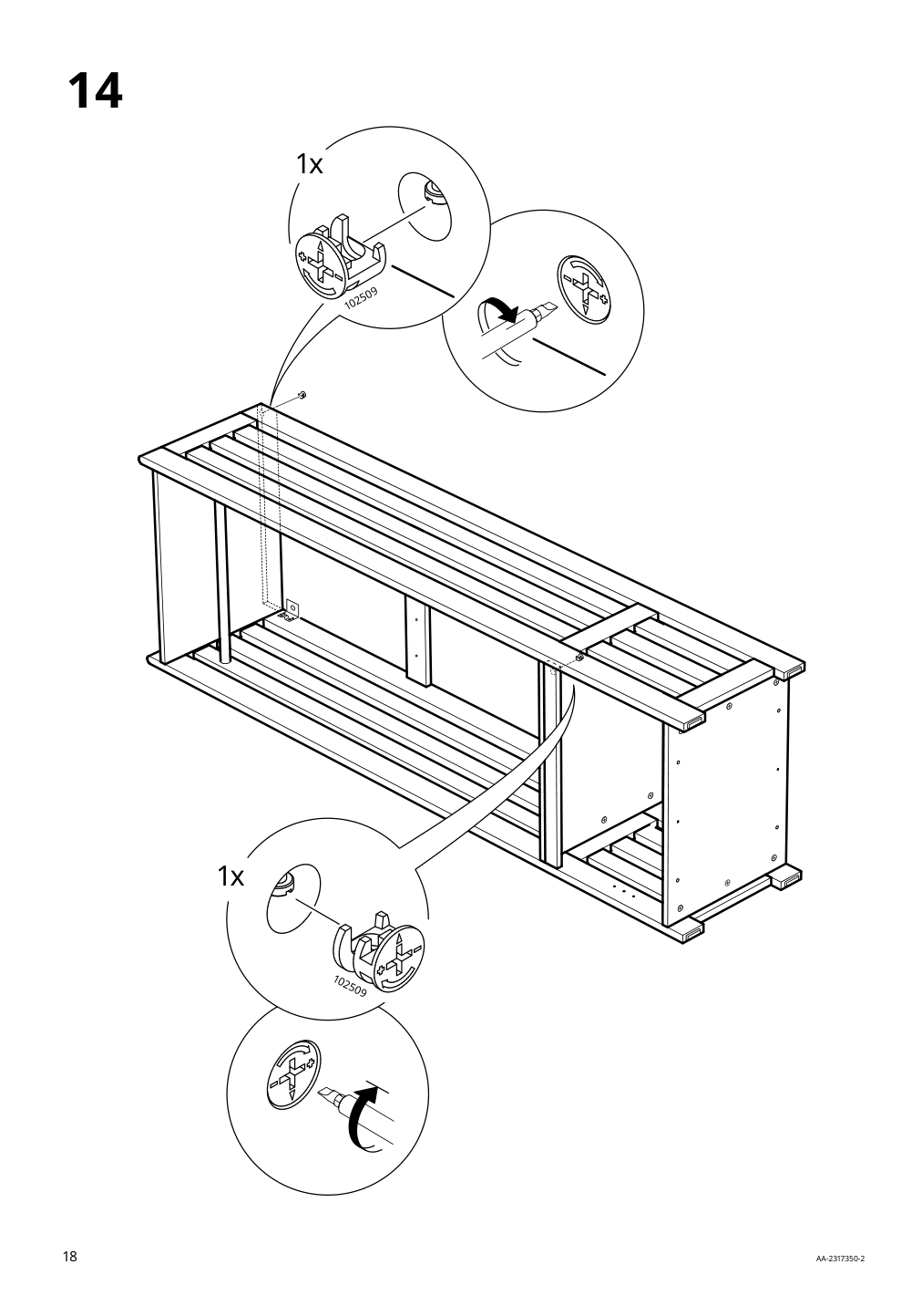 Assembly instructions for IKEA Panget coat rack with shoe storage unit white | Page 18 - IKEA PANGET coat rack with shoe storage unit 204.741.73