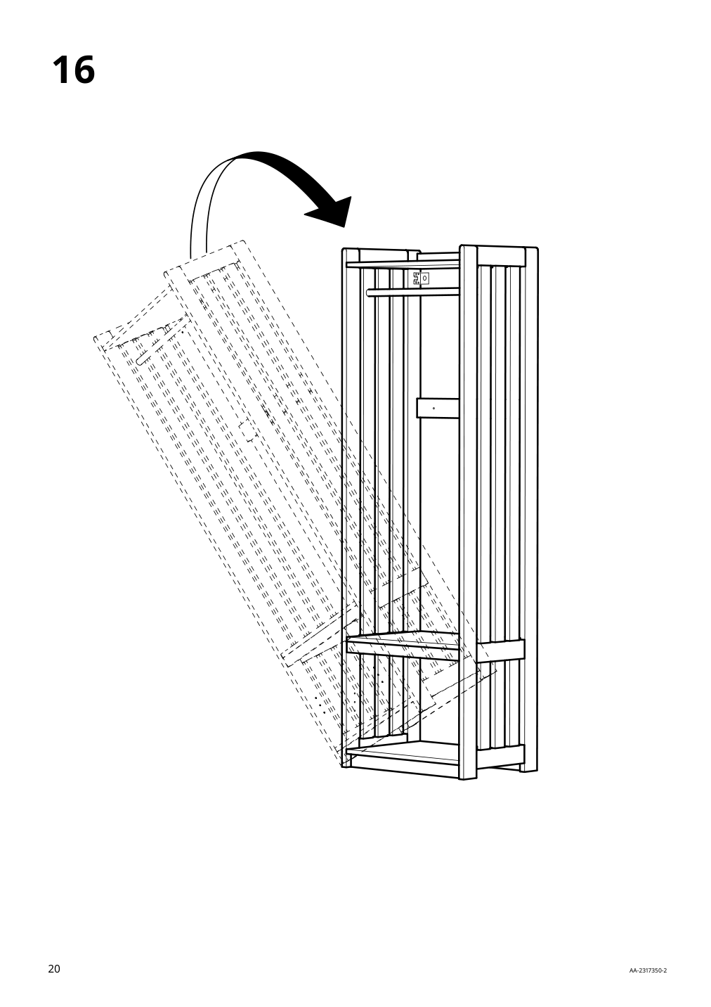 Assembly instructions for IKEA Panget coat rack with shoe storage unit white | Page 20 - IKEA PANGET coat rack with shoe storage unit 204.741.73