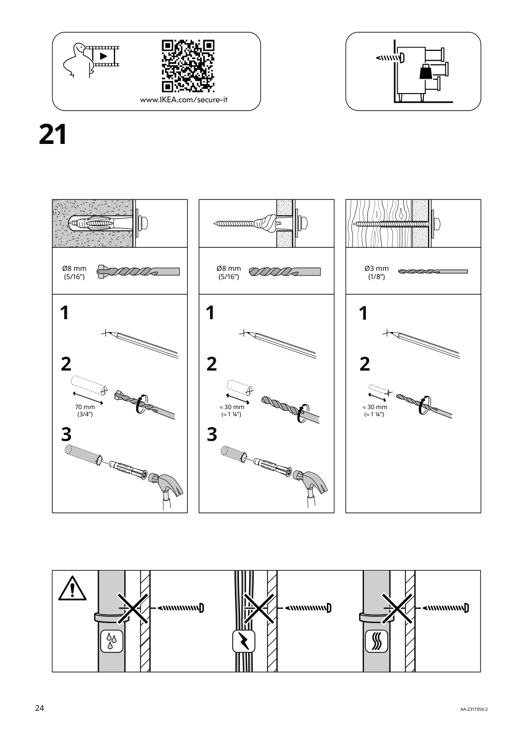 Assembly instructions for IKEA Panget coat rack with shoe storage unit white | Page 24 - IKEA PANGET coat rack with shoe storage unit 204.741.73