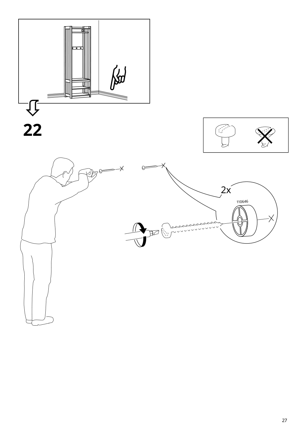 Assembly instructions for IKEA Panget coat rack with shoe storage unit white | Page 27 - IKEA PANGET coat rack with shoe storage unit 204.741.73
