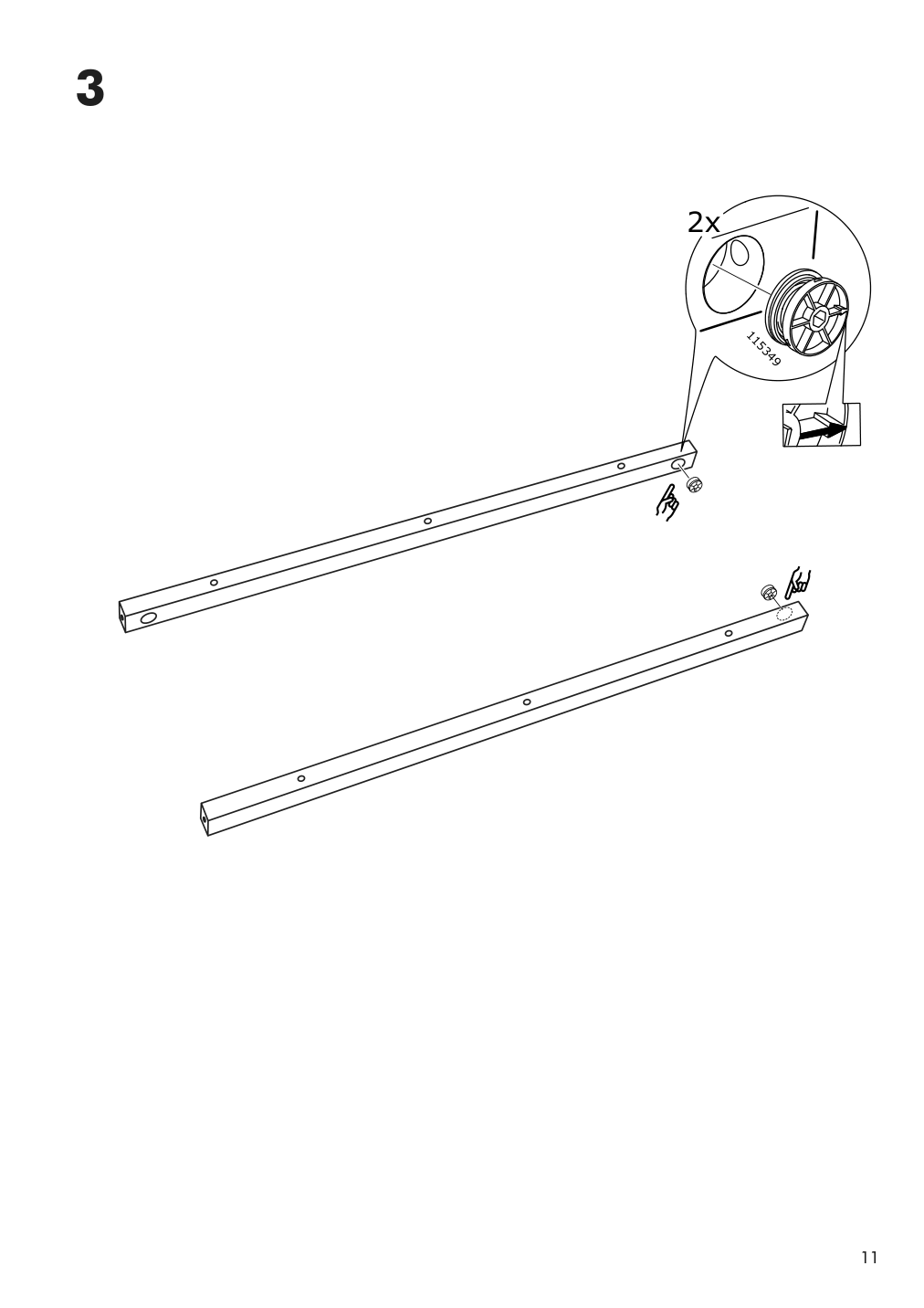 Assembly instructions for IKEA Panget console table white | Page 11 - IKEA PANGET console table 804.741.70